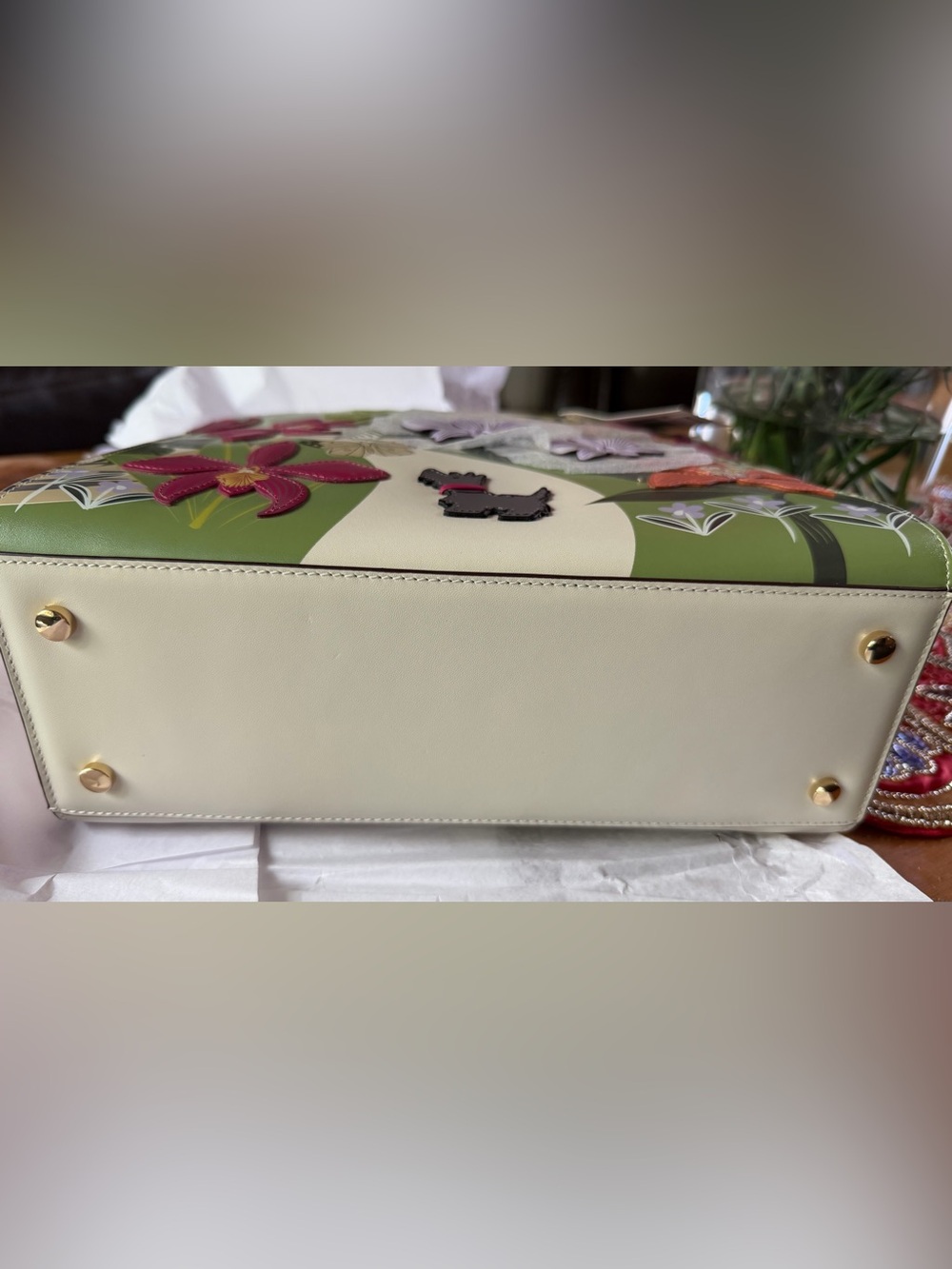 Radley London Botanical Appliqué Tote in Cream and Green. Collectible - Picture 14 of 14
